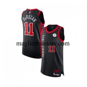 Maglia NBA Chicago Bulls DeMar DeRozan 11 Nike 2023-2024 City Edition Nero Swingman - Uomo